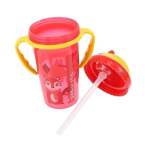 SWOOMEY 用ドリンクカップ たち ボトル 幼児用ウォーターカップ 子ケトル 用漏れ防止ストローカップ 幼児用カップ ベビーカップトレーナー 幼児用コップ キッズカップ pp 赤