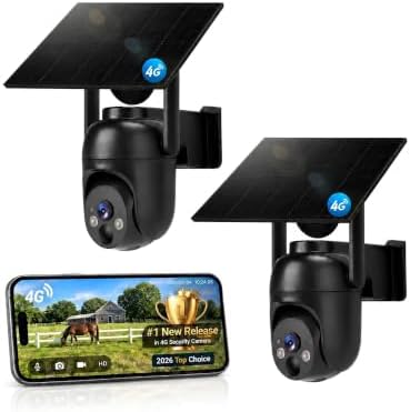4G LTE Cellular Security Camera 2 Pack