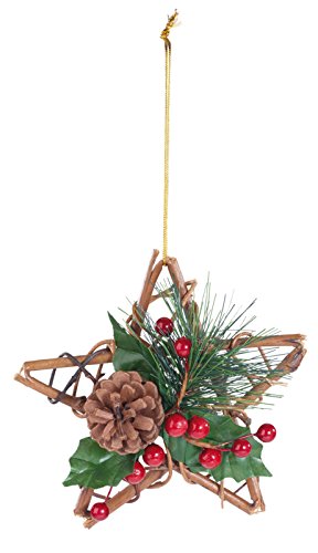 Britesta Étoile décorative Ø 15 cm en rotin et véritable Pommes de pin Cover