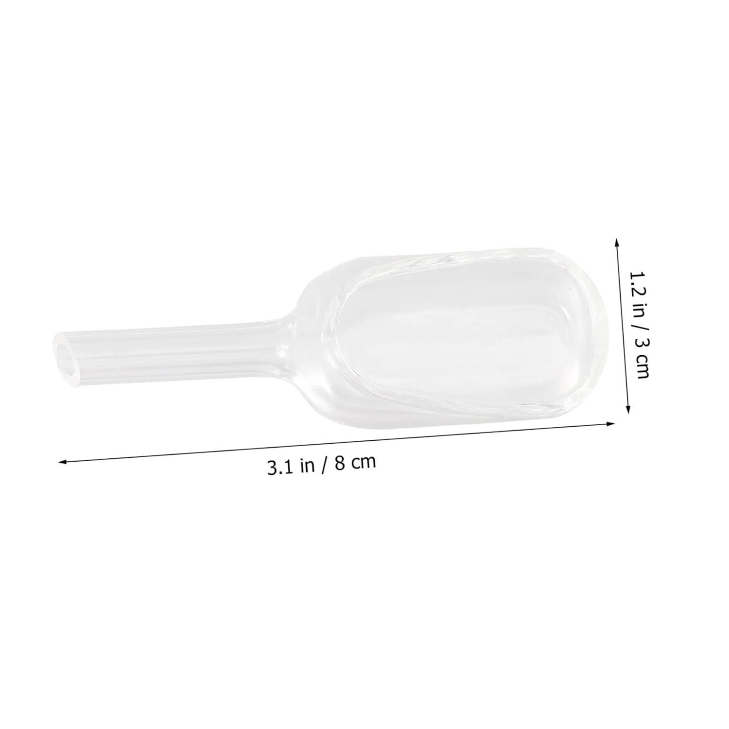 Alipis 2pcs Glass Weighing Spoon Scale Measuring Scoop Laboratory Weighing Holder Portion Control Spoon