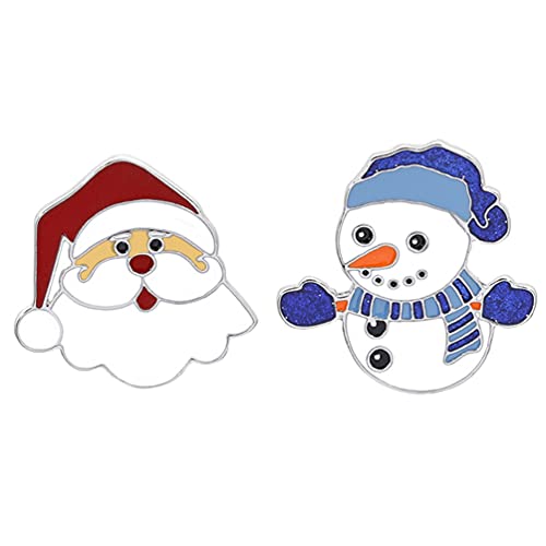 Broche de Noël bonhomme de neige en alliage durable au design finement ciselé