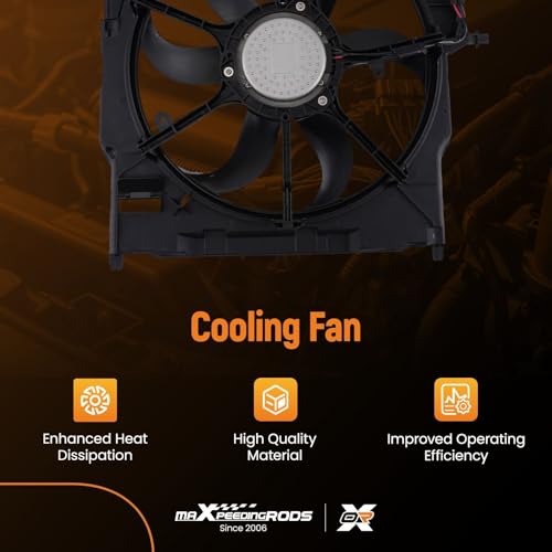 Image of maXpeedingrods 17428618239 Engine Radiator Cooling Fan Assembly for BMW X5 X6 2008-2014, 17427634466 17427616102 17427598739