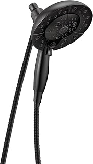 Faucet 5-Spray In2ition Dual Shower Head with Handheld Spray, H2Okinetic Matte Black Shower Head with Hose, Showerheads, Handheld Shower Heads, Magnetic Docking, Matte Black 58480-BL-PK