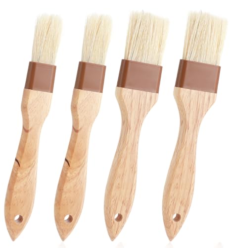 4-Piece Natural Bristle Basting Brush