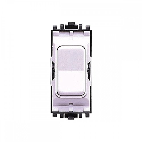 MK (ELECTRIC) Aspect 10 Amp 2 Way Centre Off MK White Retractive Switch Module