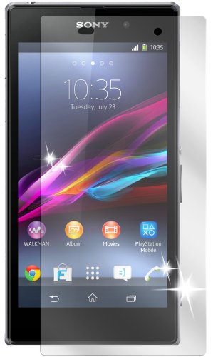 Ecultor I 6X Schutzfolie klar kompatibel mit Sony Xperia Z1 Folie Bildschirmschutzfolie (3X Vorder- und 3X Rückseite)