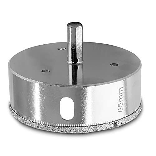 Image of Luomorgo 85mm /3.35 inch Diamond Hole Saw | 1.1 inch Cutting Depth, Diamond Drill Bits, For Glass Ceramic Marble Porcelain Tile, For Granite Quartz Gemstone