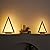 Mokof 2 Pack Wood Tabletop Christmas Trees with Lights, Christmas Decorations Indoor, Modern Farmhouse Christmas Decor Small Trees for Table, Mantle, Shelf (13.4" and 10" Tall)