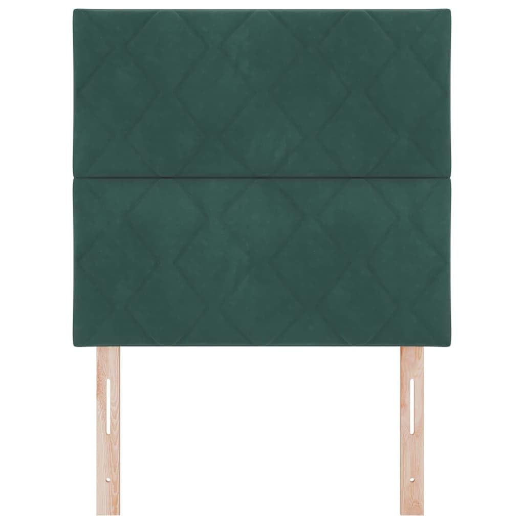 Cabecero de terciopelo verde oscuro 90 cm ajustable con iluminación RGB para cama cabecero funda de cama materiales de alta calidad diseño moderno para dormitorio decoración
