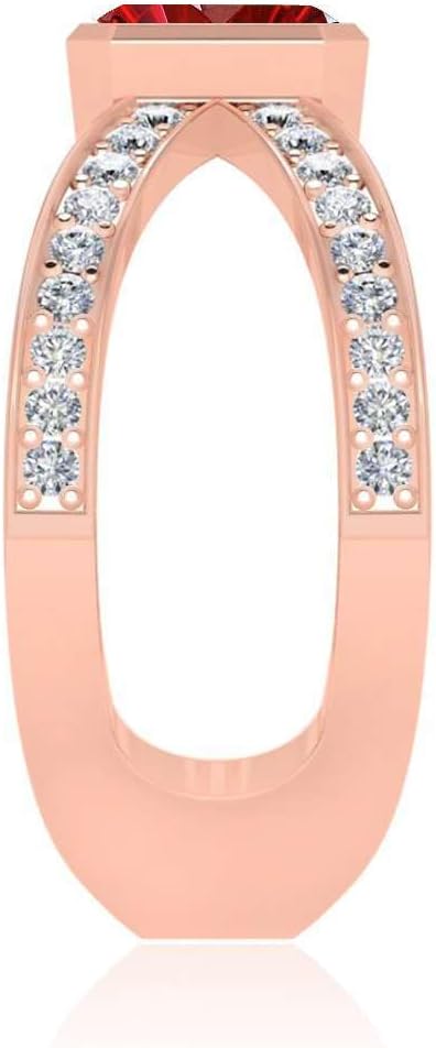 Natural Ruby and Diamond – Solid 14k Gold or 925 Sterling Silver – July Birthstone Statement Ring for Women – Criss-Cross Ring