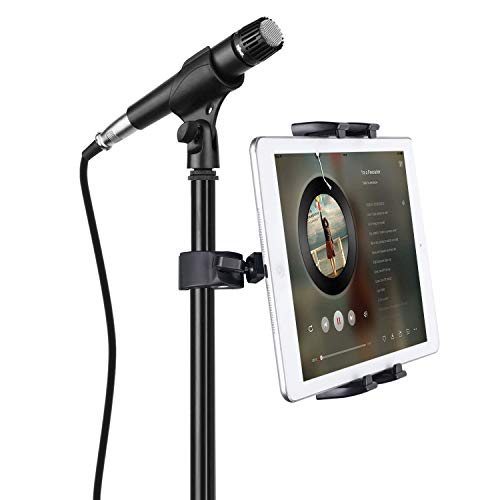 Atoptek Ipad Mount Tablet Holder Stand Clamp for Exercise Bicycle Stationary Bike Treadmill Peloton Elliptical for iPad Pro 12.9 11 10.5 Air Mini Galaxy Tab, 3.5 to 13.5in Phone Tablets