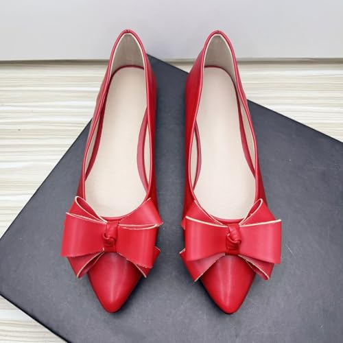 Image of SAILING LU Women's Bow-Knot Pointed Toe Ballet Flats
