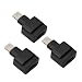 NIUBEE 2nd Lightning Dock Extender For Lifeproof Otterbox Case, Male to Female Lightning Extension Charger Video Audio Adapter for iPhone 5/5s/5c/SE/6/6S/7 Plus/ iPad Air And More (Black+Black)