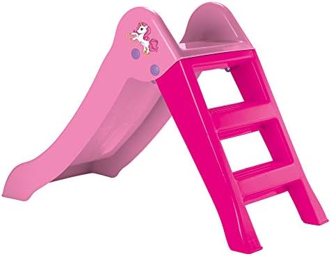 Dolu  My First Unicorn Medium Garden Slide for Kids  Pink Foldable Slope for Indoor or Outdoor Use (H70cm)