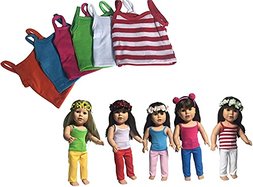 Assorted Doll Shirts for 18 Inch Dolls (cami)…