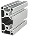 80/20-40-4083-LITE-4M - Framing Extrusion: 40 Series, 13 ft Nominal Lg, 80 mm x 40 mm, Double, 3 Open Slots, Adjacent-Sides