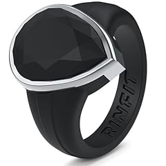 1 Ring - Black with Metal Silver