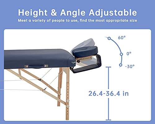 Massage Table, Portable Massage Tables, 84 Inches Long 30 Inchs Wide Height Adjustable Massage Table 2 Fold Spa Bed Massage Tables Spa Beds & Tables With Carrying Bag #TOP3