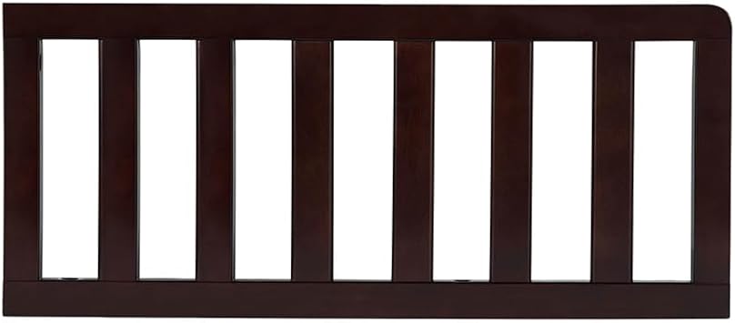 Toddler Bed Safety Guard Rail Compatible with Delta Children Convertible Cribs - Solid Wood Rail for Convertible Crib to Toddler Bed Conversion - Safety Guard Rail Chocolate - 204, #0080