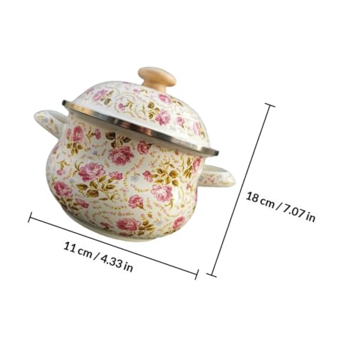 Marmite en émail 18 cm pour cuisson ragoût et induction SHINEOFI
