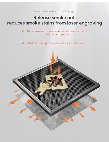 Image of Algolaser Honeycomb Laser Bed - 450x450mm Honeycomb Working Table - Aluminum Honeycomb Panel for Laser Engraver - Laser Engraving Accessories for Most Laser Engraver & Cutter Machine (15.7x15.7 in)