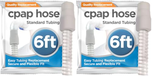 Image of resplabs CPAP Hose | Perfect Fit Replacement Tubing for All CPAP Machines | 6ft Standard 22mm, Gray (Pack of 2)