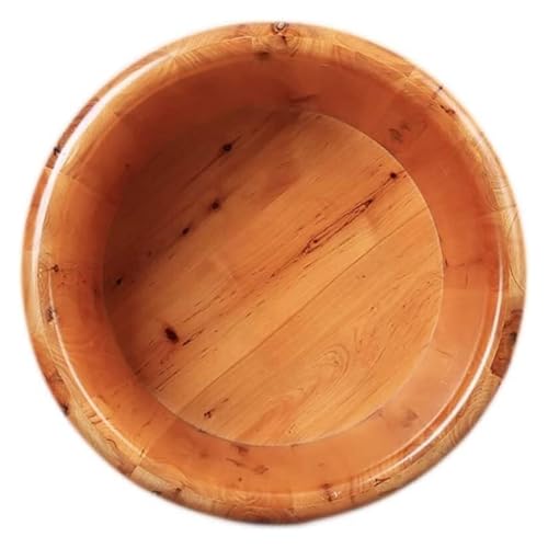 Bañera para pies de madera maciza con masajedor
