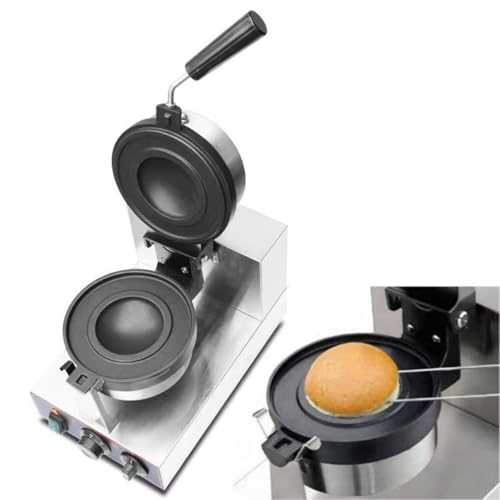 XUXIAO Máquina eléctrica para Hacer gofres y Hamburguesas, máquina para Hacer gofres con Forma de Huevo, máquina Comercial para Hacer Hamburguesas antiadherentes, termostato de Doble Cara