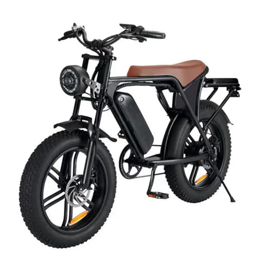 20” Electric Bike, 20 Inch E Bike, Hybrid Bike, Adult Bicycle, 48V 15AH Battery, Brushless Motor, LCD Display, 7 Gear, Rear Seat, Throttle, Suspension, Disc Brakes, Headlight, Indicators, New