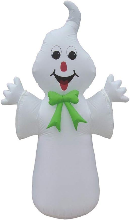 7' Air Blown Inflatable Happy Friendly Ghost Yard Decoration