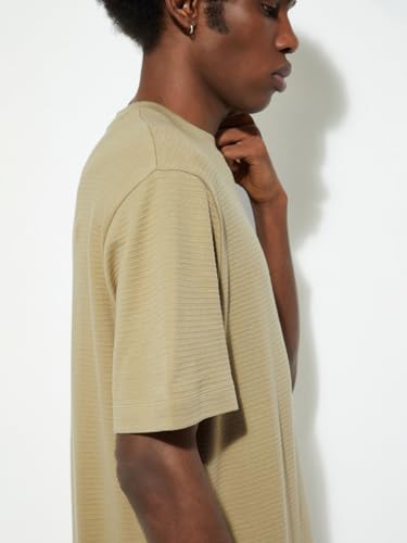 Image of Max Men's Cotton Regular Fit URB N Textured T-Shirt