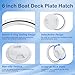 Tceapoo 6 inch Boat Round Deck Plate Non Slip Inspection Hatch, Marine Access Port Hatch Cover with Screws, Detachable Water Tight Lid Cover for Marine Boat Yacht (6
