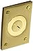 Hubbell Wiring Systems S2425 Brass Round Floor Box Rectangle Combination Cover, 2-1/8" x 3/4" Opening, 4-5/32" Length x 2-63/64" Width