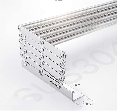 Cintre à linge mural rétractable et étendoir à linge extensible 60 cm - 4