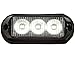 Buyers Products 8891121, 4 Inch LED Strobe Light, Light Bar, Signal Lights, Warning Lights for Utility Truck and Trailers, Work Trucks, ATVs, Clear