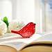 H&D HYALINE & DORA Crystal Handmade Red Bird Figurine Gifts for Bird Lovers Women Men Blown Glass Birds Collectible Figurines for Desk Table Home Office Decor