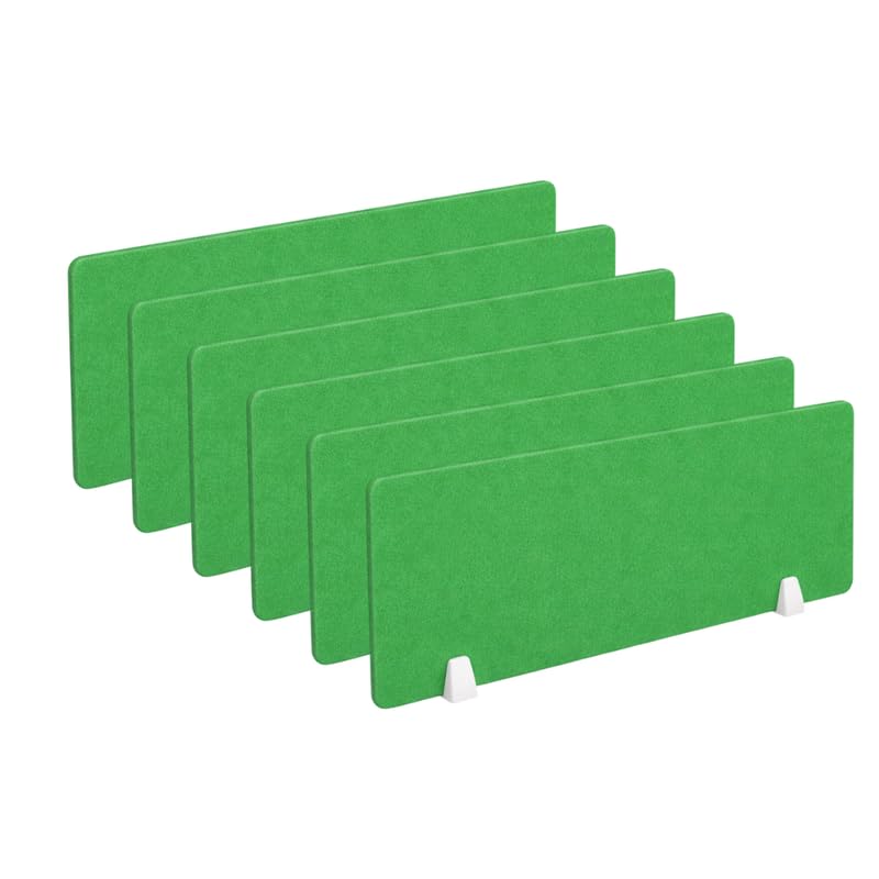 Image of Timber Acoustics Acoustic Desk Divider | Reduce Noise And Visual Distractions | Privacy Panels For Office - Classroom Soundproofing | Table Mounted (16 inch x 24 inch) (Green, Set of 6)