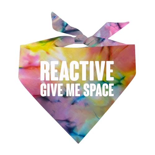Reactive Give Me Space Dog Bandana (Rainbow Scrunch, OS 272)