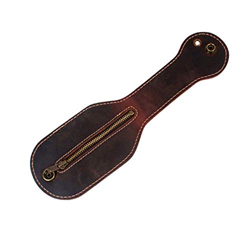 Mini Portefeuille, Porte-Monnaie en Cuir véritable, Poche Monnaie Cuir PU, Portefeuille, Poche clé pour l'autodéfense, Ceinture, Insert pièce avec Fermeture glissière pour clé EDC, Outil l'extérieur Cover