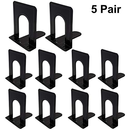 Bookends, Heavy Duty Metal Book Ends for Shelves, 6.7 x 5.7 x 5.0