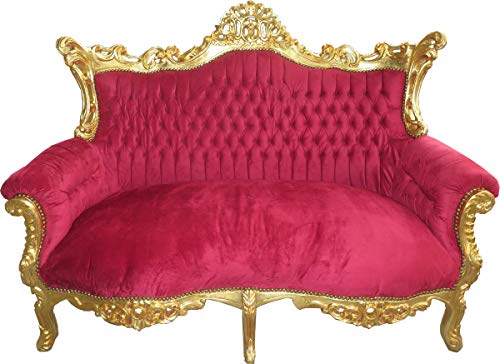 Casa Padrino Barroco 2 plazas Maestro Burdeos Rojo/Oro - Mobiliario de Sala Loung Couch