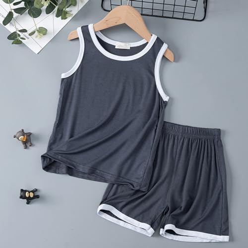 Set Vestiti Bambini 8 Pezzi | Canotte E Shorts In Cotone | Per Neonati E Ragazzi 3 Mesi-7 Anni - Foto 4