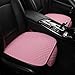 West Llama Pu Leather Car Seat Bottom Covers Protectors Include 1 Pair Front Driver Seat Pad Mat and 1 Rear Bench Cover Universal Fit 90% Vehicles,Pink