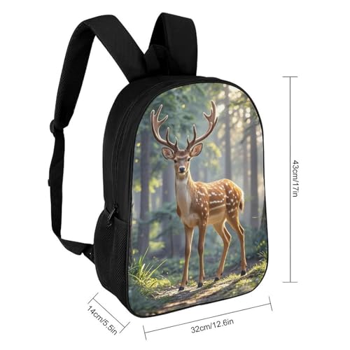 Sika Deer Backpack - Durable 600D Polyester, 17 Inch Backpack with Ergonomic Adjustable Straps, Lightweight Travel Bag for Men & Women2