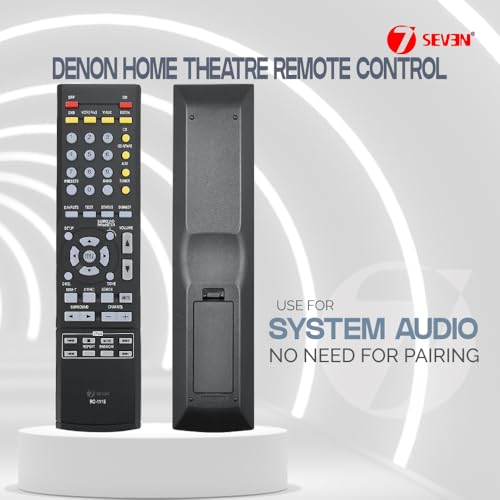 Image of 7SEVEN Compatible Remote Control for Original Denon Home Theatre Music System and Suitable for AVR-3801 AVR-3802 AVR-3803 AVR-3804 AVR-3805 AVR-3806 AVR-3807 Models, Use New AAA Batteries