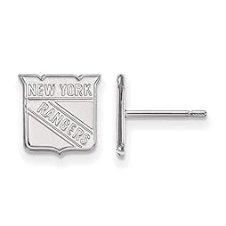 New York Rangers Extra Small (3/8 Inch) Post Earrings (Sterling Silver)
