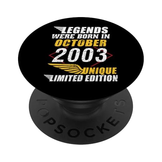 Cumpleaños Octubre 2003 Edición Limitada Regalo Used Vintage PopSockets PopGrip Intercambiable