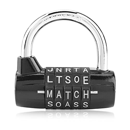 Candado de combinación con código de 5 dígitos de línea - Bloqueo de seguridad de contraseña para maleta de viaje, gimnasio armario(Negro)