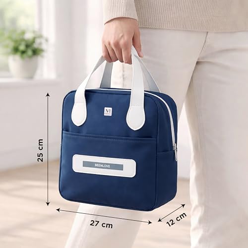Image of NFI essentials Insulated Lunch Bag for Men Women Large Tiffin Carry Bag Travel Lunch Box Organizer for Office, School, College, Leak-Proof Lunch Cooler Bag