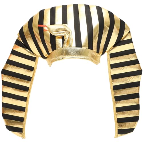 Toyvian Sombrero de Fiesta de Halloween para Adultos, Tocado Egipcio Dorado Diseño de Faraón, Accesorio de Disfraz para Cosplay y Fiestas Temáticas, Gorro Ligero y Cómodo para Eventos